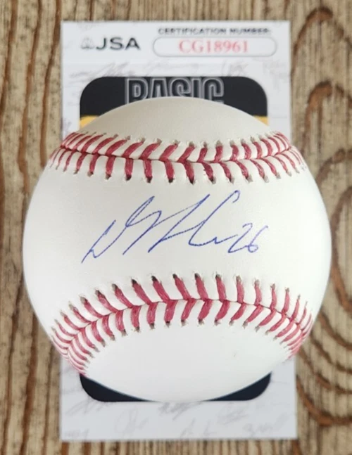 DJ LeMahieu Signed OMLB Baseball w/ JSA COA #CG18961 Colorado Rockies NY Yankees