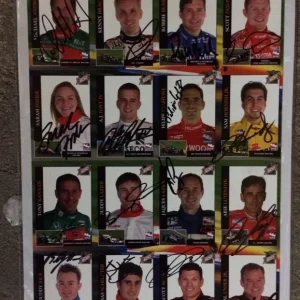 Indy 500 signed Card Sheet 2004 Indianapolis Autographed 8 Former Winners
