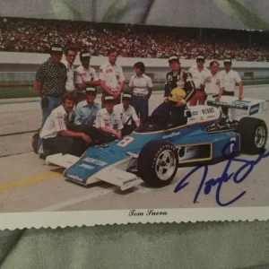 Tom Sneva Signed Indy 500 Postcard Indianapolis First To Qualify 200 Mph Auto