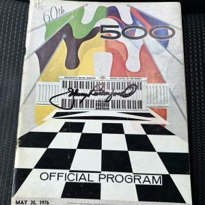 1976 Indy 500 Program Signed By Winner Johnny Rutherford Autographed