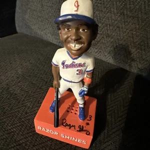 Razor Shines Indianapolis Indians Signed Talking BOBBLEHEAD NIB 2024 Rare 1:1000