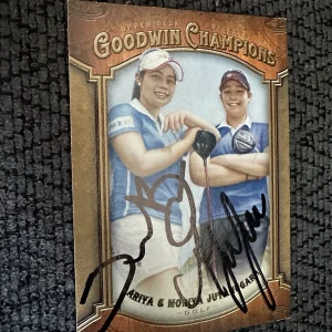Ariya & Moriya Jutanugarn Signed LPGA Tour Golf Card Autographed