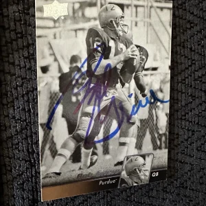 Signed Trading Card Bob Griese Purdue Boilermakers Autographed Football