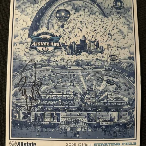 Brickyard 400 Starting Field Line-up Nascar Signed Pole 2005 Elliott Sadler