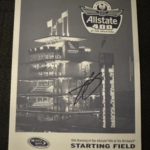 Brickyard 400 Starting Field Line-up Nascar Signed Pole 2008 Jimmie Johnson