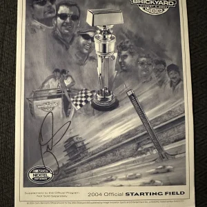 Brickyard 400 Starting Field Line-up Nascar Signed Pole 2004 Casey Mears