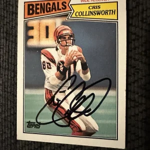 Signed NFL Football Trading Card Autographed Bengals Cris Collinsworth
