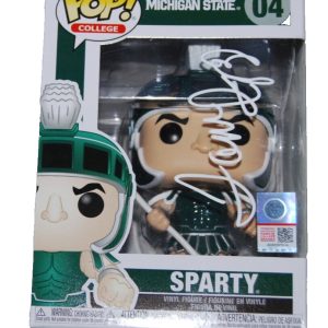 TOM IZZO signed (MICHIGAN STATE SPARTANS) Sparty #04 Funko Pop BECKETT BR32948