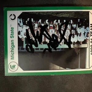 Tom Izzo Signed In Person Trading Card Autographed Rookie RC 1991 Michigan State