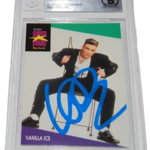 VANILLA ICE signed 1991-92 Pro Set Music cards #144 card BECKETT 00018053790