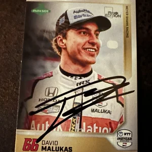 2025 Parkside Indy Car Trading Card 500 Signed David Malukas First Edition