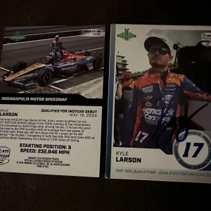 2024 Parkside Pronto Indy Car First Trading Card 500 Signed Kyle Larson RC Indy