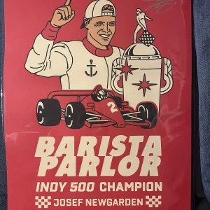 Josef Newgarden Signed Artwork Poster 2023 Indianapolis Indy 500 Limited To 100
