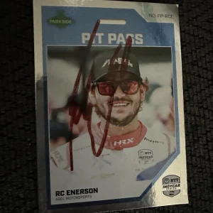 2024 Parkside Indy Car Trading Card 500 Signed RC Enerson Pit Pass