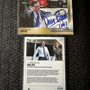 2025 Parkside Indy Car Trading Promo Card 500 Signed Doug Boles IMS President