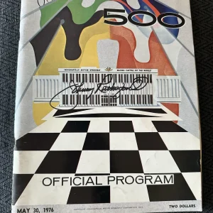 1976 Indy 500 Program Signed By Winner Johnny Rutherford Autographed