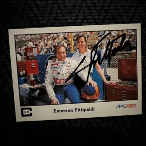 Signed Trading Card Indy Car Indianapolis 500 Emerson Fittipaldi