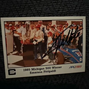 Signed Trading Card Indy Car Indianapolis 500 Emerson Fittipaldi