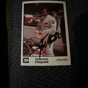 Signed Trading Card Indy Car Indianapolis 500 Emerson Fittipaldi