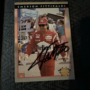 Signed Trading Card Indy Car Indianapolis 500 Emerson Fittipaldi