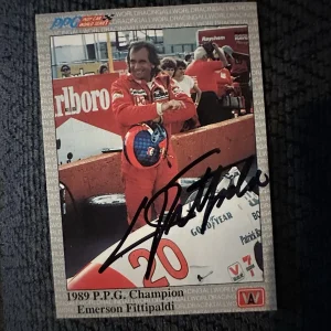Signed Trading Card Indy Car Indianapolis 500 Emerson Fittipaldi