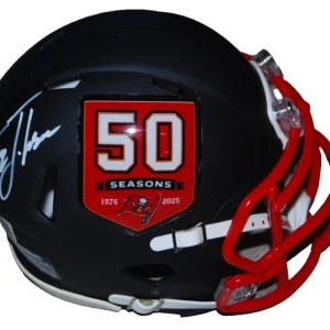 TEZ JOHNSON signed (TAMPA BAY BUCCANEERS) mini football helmet BECKETT BR63106