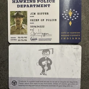 The Graduate Hotel Bloomington Indiana Key Card Stranger Things Jim Hopper