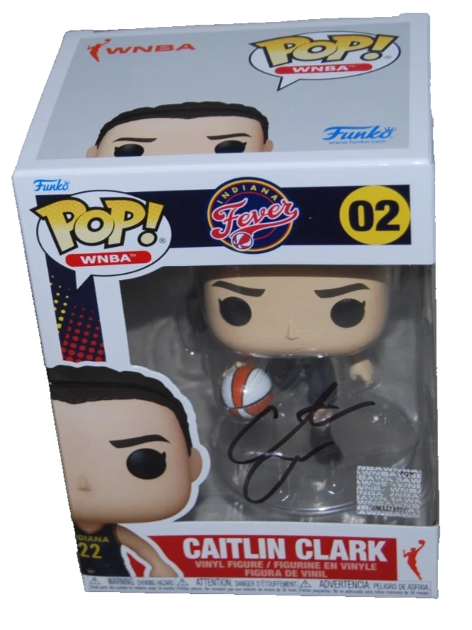 CAITLIN CLARK signed (INDIANA FEVER) WNBA 02 Funko Pop BECKETT