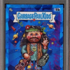 SIGNED Tom Bunk Topps Garbage Pail Kids Sapphie GPK Hippie Skippy #91b PSA DNA
