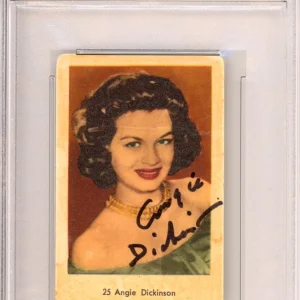 Angie Dickinson SIGNED 1950’s Vintage Dutch Trading Card PSA DNA COA AUTOGRAPHED