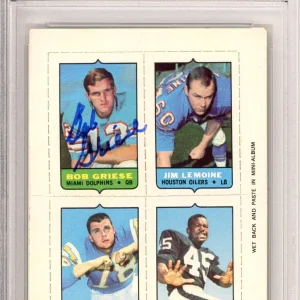 1968 68 Topps Mini Bob Griese Rookie Card RC Signed PSA DNA COA AUTOGRAPHED HOF
