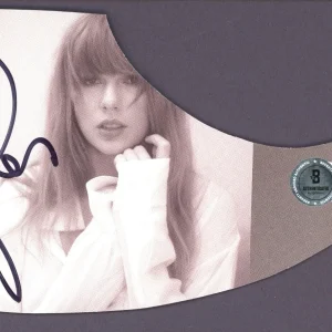 SIGNED TAYLOR SWIFT GUITAR PICK GUARD BECKETT BAS COA AMAZING ADHESIVE PICKGUARD