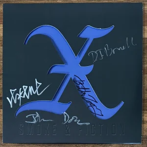 X THE BAND SIGNED Smoke & Fiction Blue Vinyl LP Autographed Beckett BAS COA