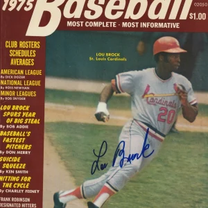 LOU BROCK Signed 1975 STREET & SMITH's MAGAZINE Beckett Auth (BAS)