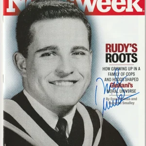 RUDY GIULIANI Signed 12/3/07 NEWSWEEK Magazine Beckett (BAS) No Label!