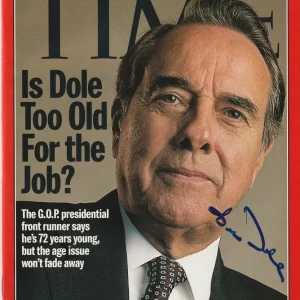 BOB DOLE Signed 7/31/95 TIME Magazine Beckett (BAS) No Label!