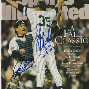 JOE GIRARDI & JOHN WETTELAND Signed 11/4/96 SPORTS ILLUSTRATED Beckett NO LABEL