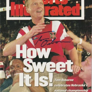TOM OSBORNE Signed 1/9/95 SPORTS ILLUSTRATED Beckett Auth (BAS) NO LABEL