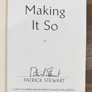 SIGNED Patrick Stewart Autographed Making It So 1st Ed Book Beckett BAS COA