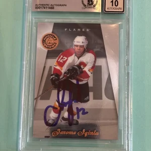 JAROME IGINLA Signed 1997-98 PINACLE CERTIFIED Card #55 Beckett Auth BAS AUTO 10