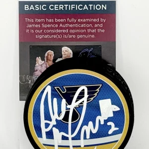 Al MacInnis signed St. Louis Blues Reverse Retro Puck autographed #1 JSA