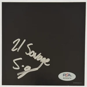 21 Savage American Dream CD & SIGNED Autographed Art Card PSA DNA COA AUTHENTIC