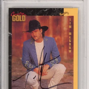 1993 Country Gold Tim McGraw Signed Rookie Trading Card PSA DNA COA Autographed