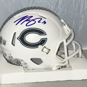 Tory Taylor signed Chicago Bears Salute To Service mini helmet Beckett Witnessed