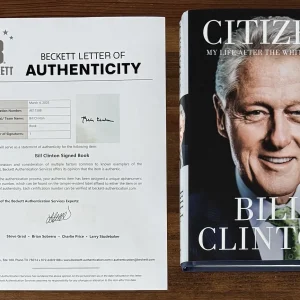 PRESIDENT BILL CLINTON SIGNED AUTOGRAPH CITIZEN BOOK BECKETT BAS COA AUTHENTIC