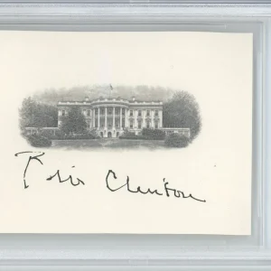 President Bill Clinton SIGNED AUTOGRAPH The White House Engrave BECKETT BAS COA