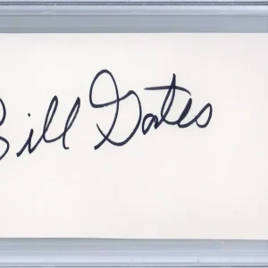 SIGNED Bill Gates  CUT SIGNATURE Beckett BAS COA AUTOGRAPHED Microsoft Founder