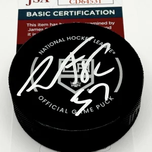 Warren Foegele signed Los Angeles Kings Official Game Puck autographed JSA
