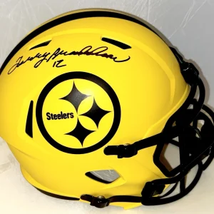 Terry Bradshaw signed Pittsburgh Steelers Rave Full Size Helmet Beckett Witness