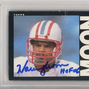 1985 TOPPS WARREN MOON SIGNED HOF ROOKIE RC CARD PSA DNA COA AUTHENTIC AUTOGRAPH